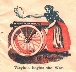 US CIVIL WAR Stationery Illustrated Patriotic *VIRGINIA BEGINS WAR* Unused XT227 - Picture 1 of 16