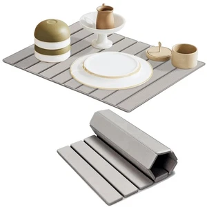 Large Stone Dish Drying Mat for Kitchen Counter, 24"(L)×16"(W) Collapsible Ki... - Foto 1 di 7
