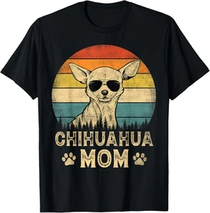 Vintage Chihuahua Mom Dog Lovers Mother's Day T-Shirt Hoodie - Picture 1 of 9
