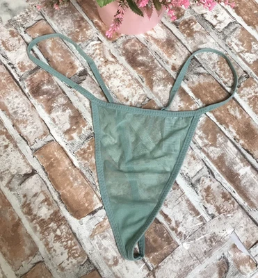 Malla Talla X-Grande Verde Tanga Tanga Bragas Ropa Interior Tirantes Ropa Interior Foto 1 de 4