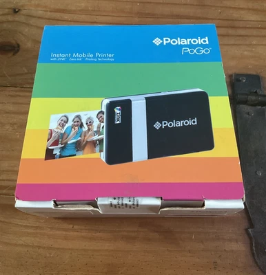 Polaroid PoGo Instant Mobile Bluetooth Printer Zink Zero Ink Tech + Power Supply - Image 1 of 4