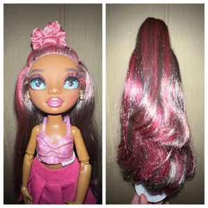 Muñeca Rainbow High personalizada teñida con el pelo única en su clase AA rosa malva tostado topo - Imagen 1 de 6