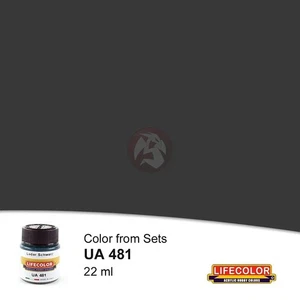 LifeColor Acrylic Paint Color from Sets German Uniforms WWI Leder Schwarz UA481 - Picture 1 of 1