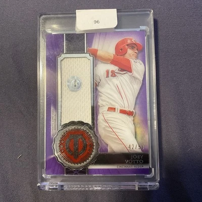 2017 Joey Votto Topps Tribute - Stamp of Approval Relic Purple - SOA-JV #33/50 - Image 1 of 4