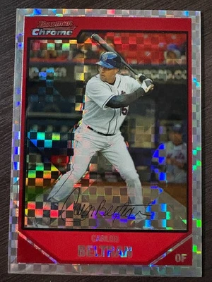 2007 Bowman Chrome Carlos Beltran Xfractor Refractor #176 serial /250 - Image 1 of 2
