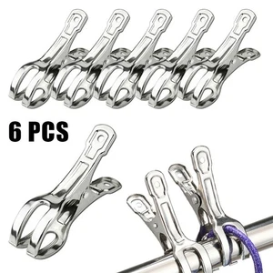 High Quality Cloth Clip Windproof 9 X 1.5cm Rust-proof Stainless Steel - Picture 1 of 12