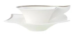 6 Cups The with Plate New Wave Premium Platinum by Villeroy & Boch - Picture 1 of 1