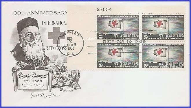 USA5 #1239 U/A ARTMASTER FDC PB4  Red Cross Centennial - Image 1 of 1