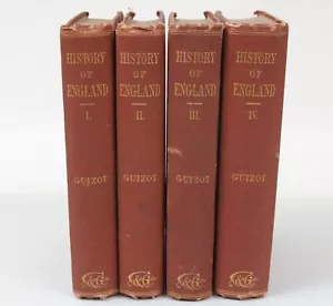 Guizot's History Of England 1878 4 Volumes Hardcover Book Set Antique - Imagen 1 de 18