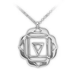 Aris Diamond Damen Kette mit Wurzelchakra Anhänger, Silber (925er) - Bild 1 von 4