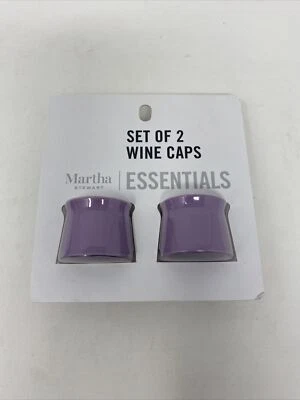 Martha Stewart Essentials Set of 2 Wine Caps, Purple, NEW Foto 1 de 2