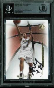 76ers Andre Miller Authentic Signed Card 2008 SP Authentic #50 BAS Slabbed