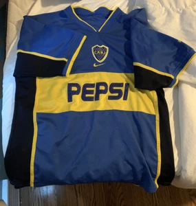 VINTAGE Nike BOCA Junior’s Soccer Futbol Jersey Top - Picture 1 of 3