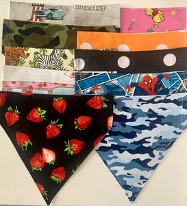 water repellent breathable backed Dog Drool bandana small medium large dog care - Picture 1 of 21