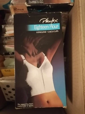 Soutien-gorge Bustier PLAYTEX 18 Heure Blanc FR-90 B US-34 B Vintage - Photo 1/4