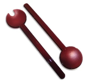 Tupperware Serving Tongs Preludio Acrylic Jewel Tone Red 11.75" Vintage Utensils - Picture 1 of 1