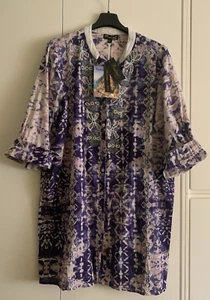 Abito estivo Positano casacca copricostume Ricamo perline ato a mano Size L/XL - Foto 1 di 8