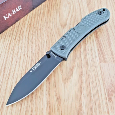 Cuchillo Plegable KA-BAR Dozier Hunter 3" AUS-8A Hoja de Acero Mango Zytel Verde Foto 1 de 4