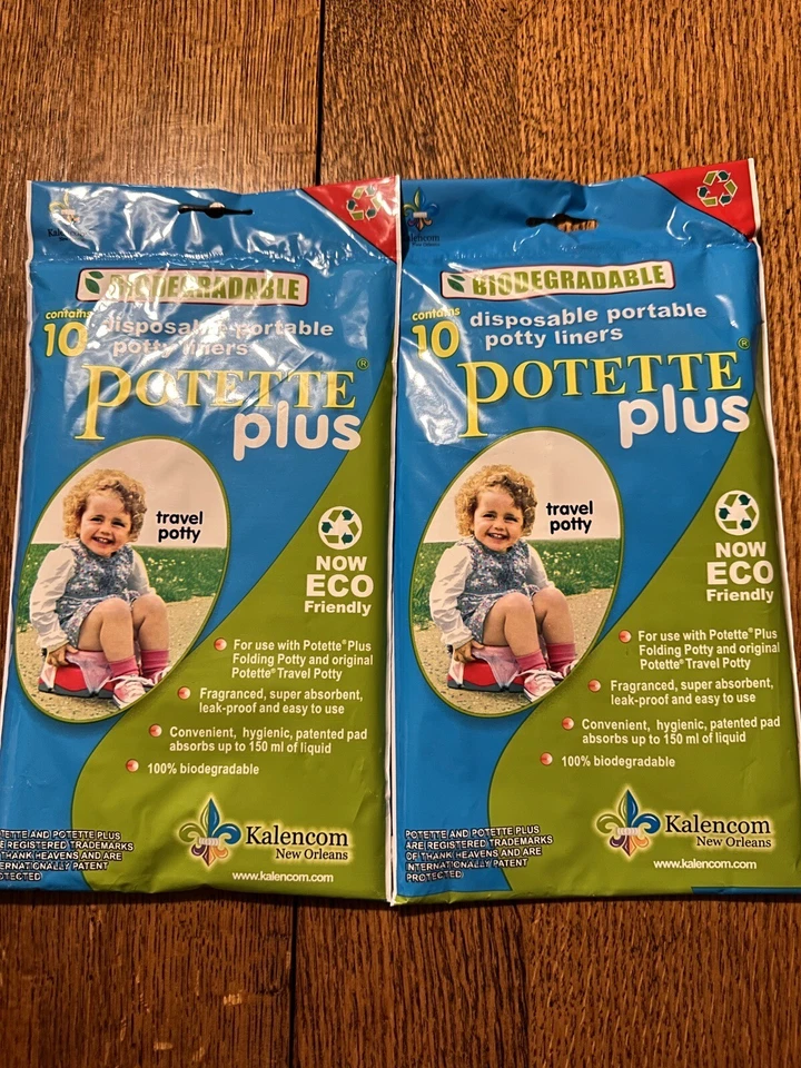Potette Plus Liners Disposable Portable Potty Training 2 Sets 20 Total Kalencom - Image 1 of 3