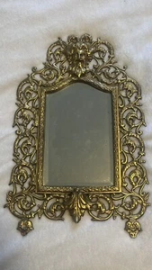 Large Ornate Victorian Brass Ormulu Easel Back Picture Frame Baccus God of Wine - Picture 1 of 7