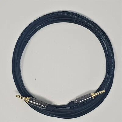 Van Damme Pro Stereo Mini 3.5mm Jack to Jack  Audio Aux Lead Cable Black - 2m - Image 1 of 4