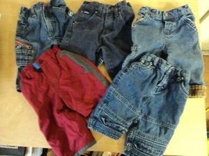 Paket mit 5 Jeanshosen Baby Junge Größe 6-9 Monate Denim blau Vintage - süß! Sehr guter Zustand! - Bild 1 von 7