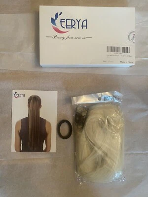 NUEVO CLIP EERYA EN EXTENSIÓN COLA DE CABALLO RECTO LARGO 22” 613# RUBIO SELLADO Foto 1 de 4