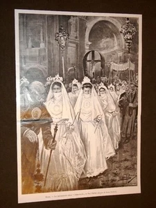 Roma nel 1902 La Processione delle Ammantate Basilica di San Pietro Paolocci - Picture 1 of 1