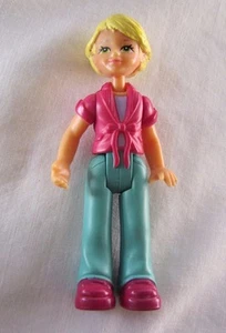 FISHER PRICE GO ANYWHERE Sweet Streets Dollhouse BLONDE WOMAN LADY in HOT PINK - Picture 1 of 2