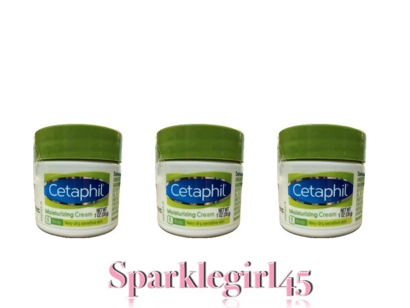 Cetaphil Moisturizing Cream 3x 1oz. NEW NO BOX! FRESH! FREE US SHIPPING!! - Image 1 of 1