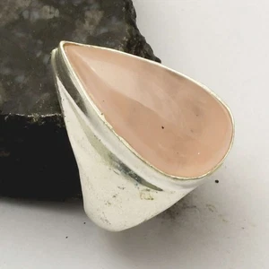 Rose Quartz Gemstone Ethnic Handmade Man's Ring Jewelry Gift US Size-8 AR 63489 - Imagen 1 de 1
