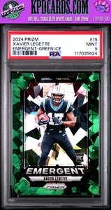 Xavier Legette 2024 Panini Prizm Emergent #15 Green Ice PSA - Picture 1 of 2