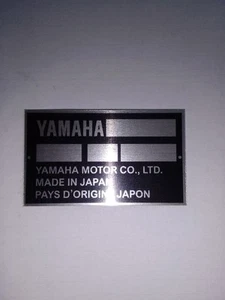 Nameplate id-plate sign Yamaha engine boat S86 year old - Picture 1 of 1