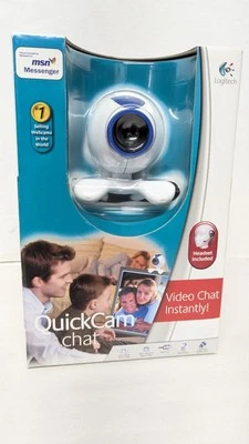 Logitech QuickCam USB 2 Web Cam Video Chat Headset Included 961402-0403 NEW - Image 1 of 4