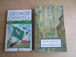 George Orwell - 1984 & Animal Farm -Nineteen Eighty-Four 2 x Penguin Paperback - Picture 1 of 3