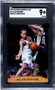 1999-00 Topps Stadium Club #1 Allen Iverson único en su clase #/150 como nuevo SGC 9 - Imagen 1 de 2