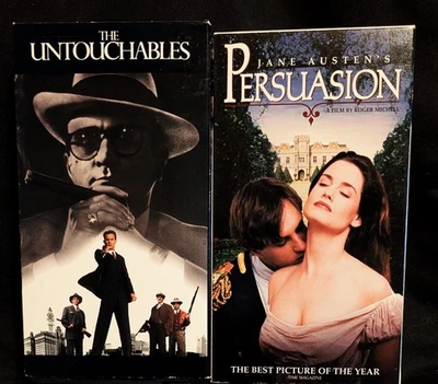 Costner Connery 2 VHS Lot Untouchables  Persuasion Hoot Hines VG PG/R PET RESCUE Foto 1 de 4