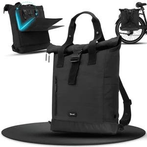 MIVELO Fahrradtasche Rucksack Gepäckträgertasche schwarz - Bild 1 von 6