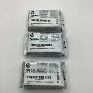 3 Genuine HP C6602A Black Ink Cartridges SEALED OEM NEW NO BOX Exp May 2018 - Picture 1 of 7