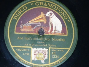 JAZZ 78 rpm RECORD Gramofono ORQUESTA JACK HYLTON Foxtrot SPAIN - Picture 1 of 1