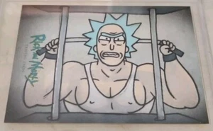 Rick and Morty Cryptozoic Season 1 Sketch Card Huy Truong 1/1 Buff Rick!🔥 - Picture 1 of 2