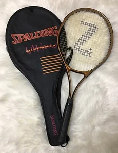 SPALDING ULTIMA 110 4 1/2" TENNIS RACQUET WITH COVER - VERY GOOD CONDITION - Picture 1 of 9