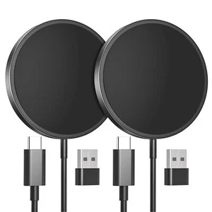 2 Pack Magnetic Wireless ChargerMagEase 15W Wireless Charger Magnetic Compati... - Photo 1 sur 7