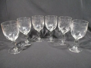 6 ALTE GLÄSER A VIN OU A EAU GRAVE MODELL EMMA PORTIEUX WEINGLAS WEINGLAS - Bild 1 von 10