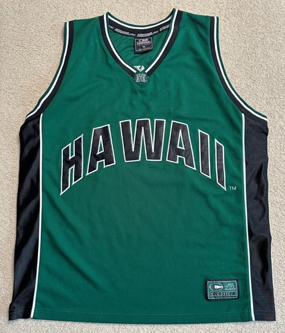 Hawaii Rainbow Warriors #23 Colosseum Stitched Green Basketball Jersey Men's XL Cover