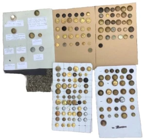 165 Military Uniform Buttons Obsolete Job Lot - Foto 1 di 6
