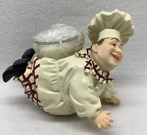 Vintage Chubby Chef Figure Candle Holder Kitchen Decor - Picture 1 of 7