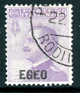 Italy 1912 Aegean Islands General Iss 50¢ Violet Used in Rhodes Scott #2 VF R703 - Picture 1 of 6