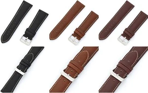 Hadley-Roma Men's Shrunken Grain Leather Wrist Watch Band MS-790 - Picture 1 of 14