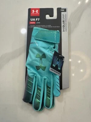 Under Armour UA F7 NFL Football Gloves Size Youth Small MSRP $30.00
